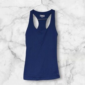 Toned Blue Racerback Tank Top size small